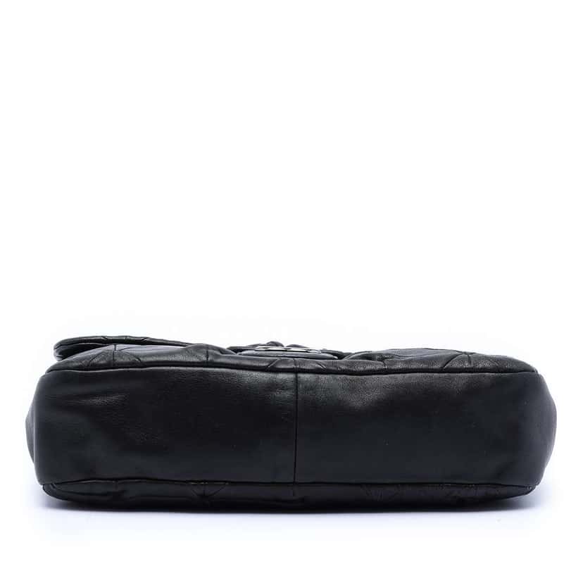 Chanel Quilted Lambskin Origami Soft Squares Flap Black Leather Good condition - Inside View