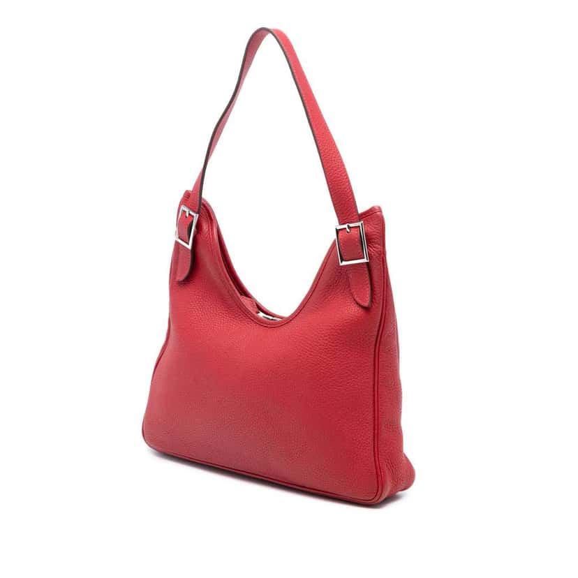 Hermès Clemence Massai GM Red Leather Good condition - Back View