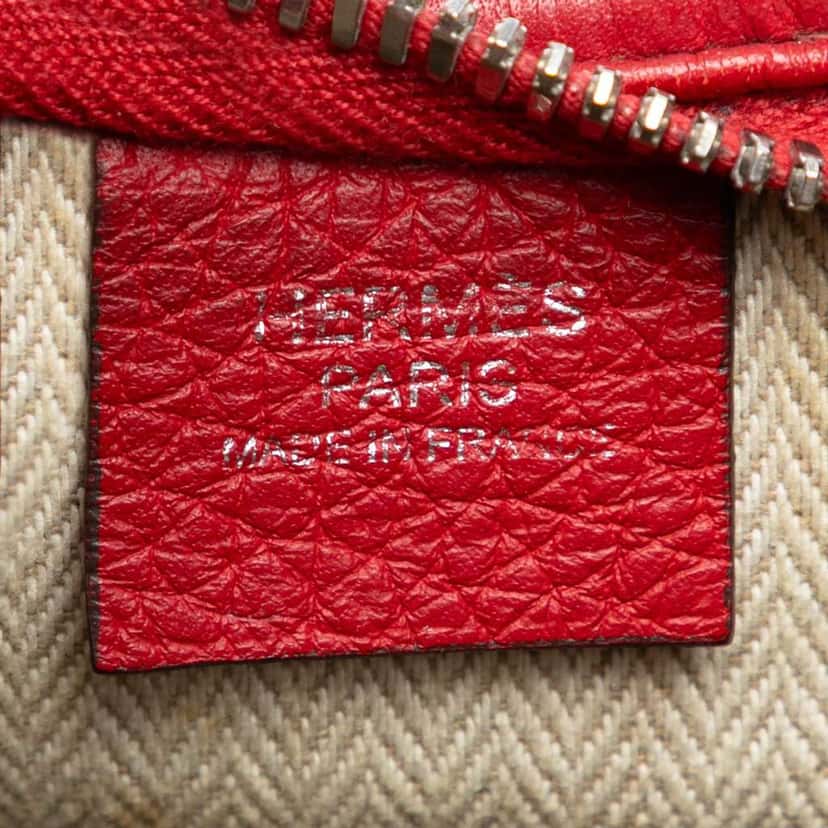 Hermès Clemence Massai GM Red Leather Good condition - Box View