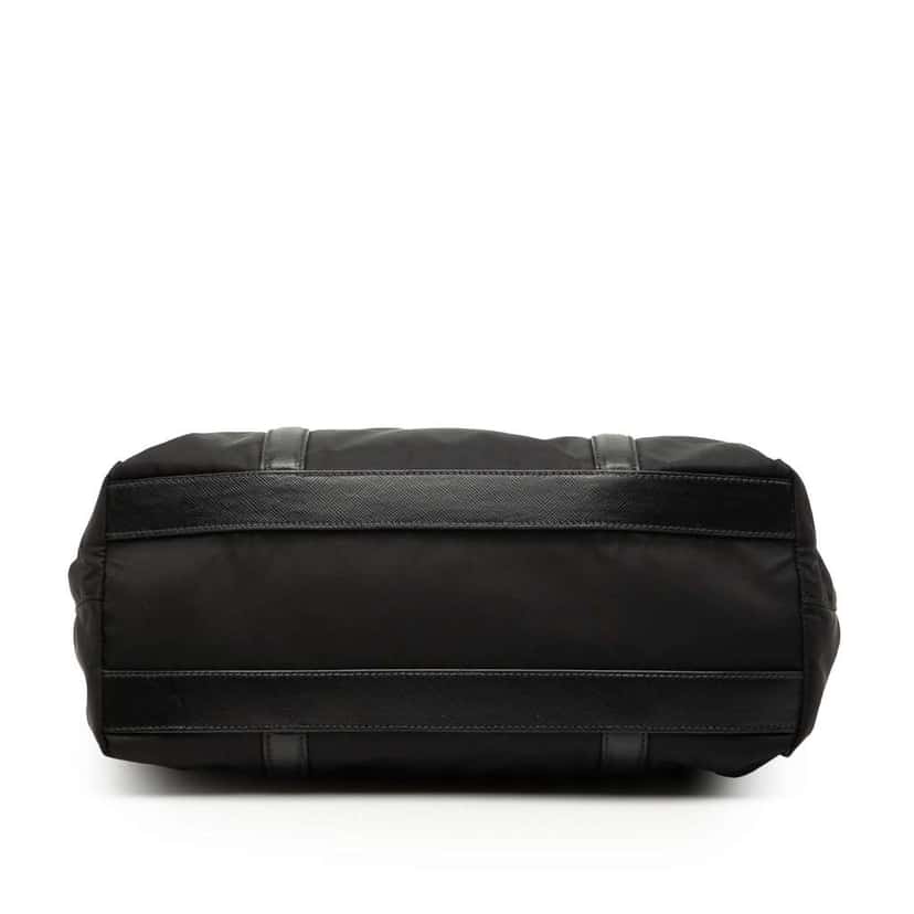 Prada Saffiano Trimmed Tessuto Tote Black Good condition - Inside View