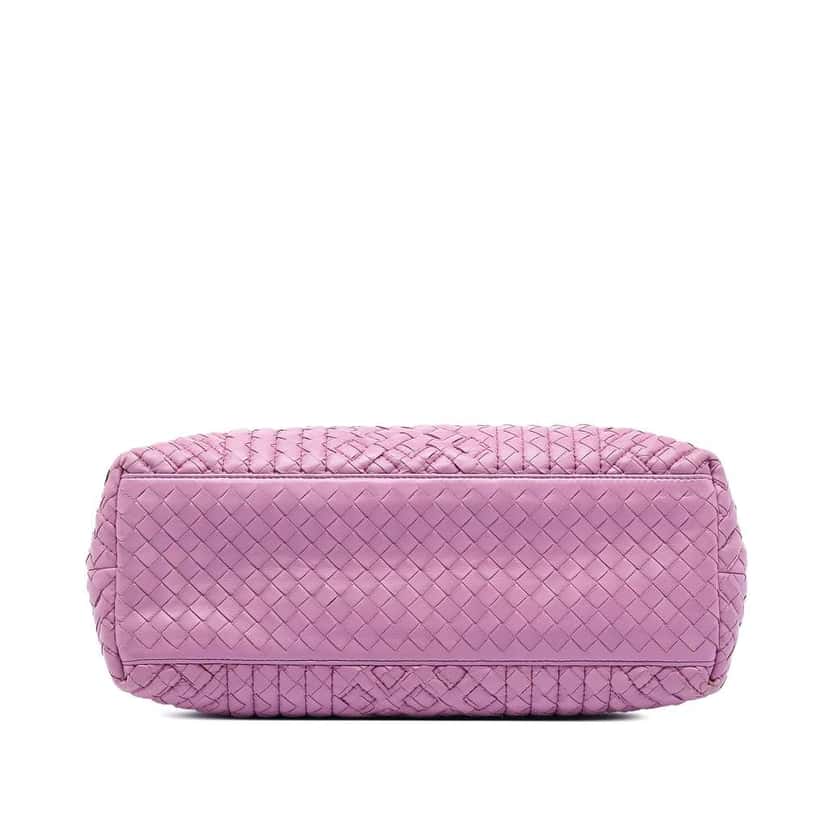 Bottega Veneta Medium Nappa Intrecciato Boutis Double Chain Tote Pink Leather Very good condition - Inside View