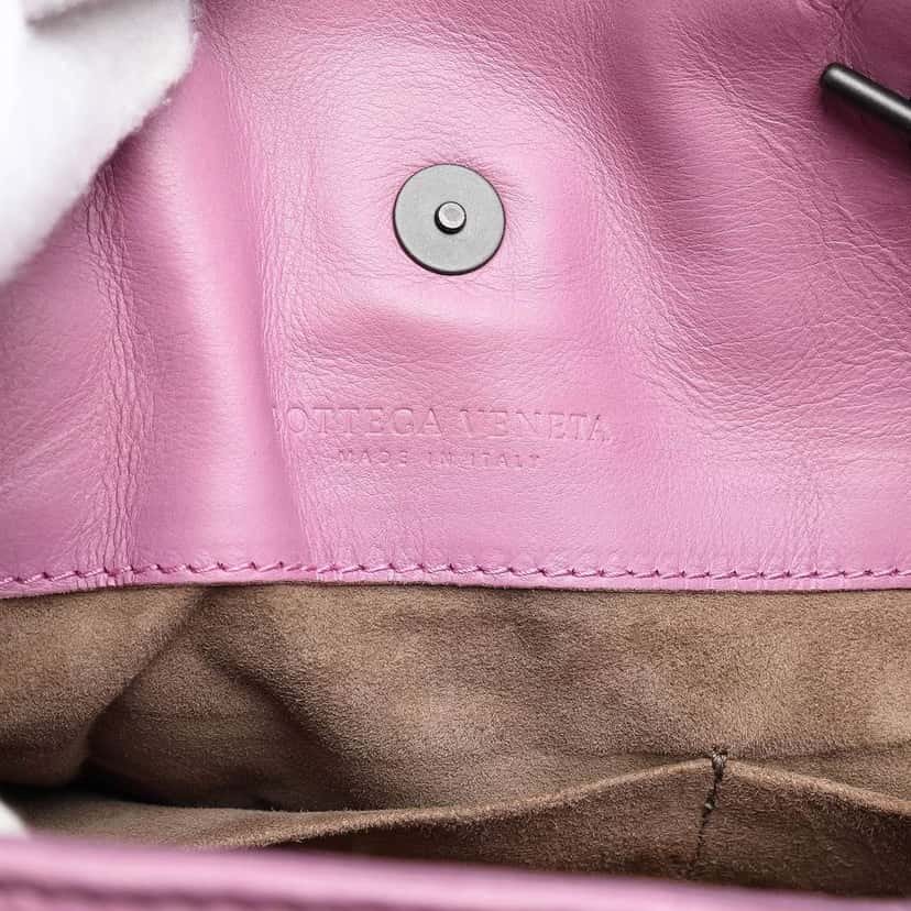 Bottega Veneta Medium Nappa Intrecciato Boutis Double Chain Tote Pink Leather Very good condition - Box View