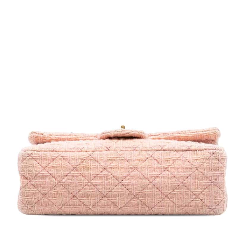Chanel Quilted Tweed Reissue 2.55 Double Flap 225 Pink Tweed Good condition - Inside View