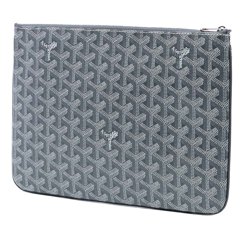Goyard Goyardine Senat MM Grey Canvas Very good condition - Back View