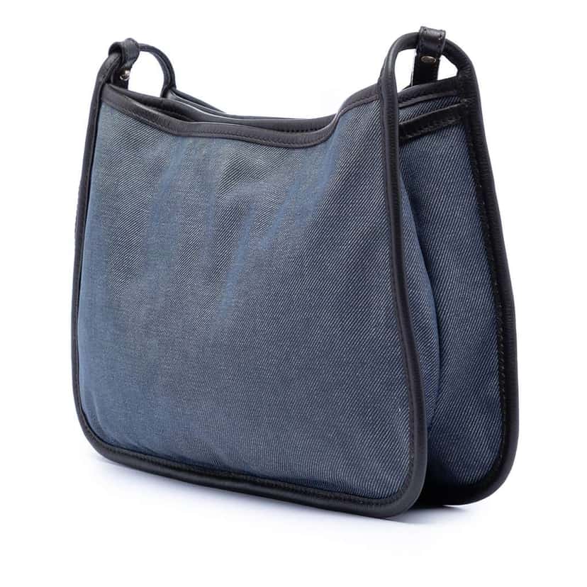 Fendi Denim Pochette Crossbody Blue Denim Very good condition - Back View