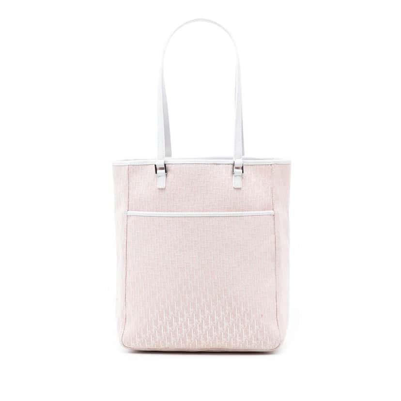 Dior Diorissimo Trotter Canvas Tote Pink Canvas Very good condition - Front View
