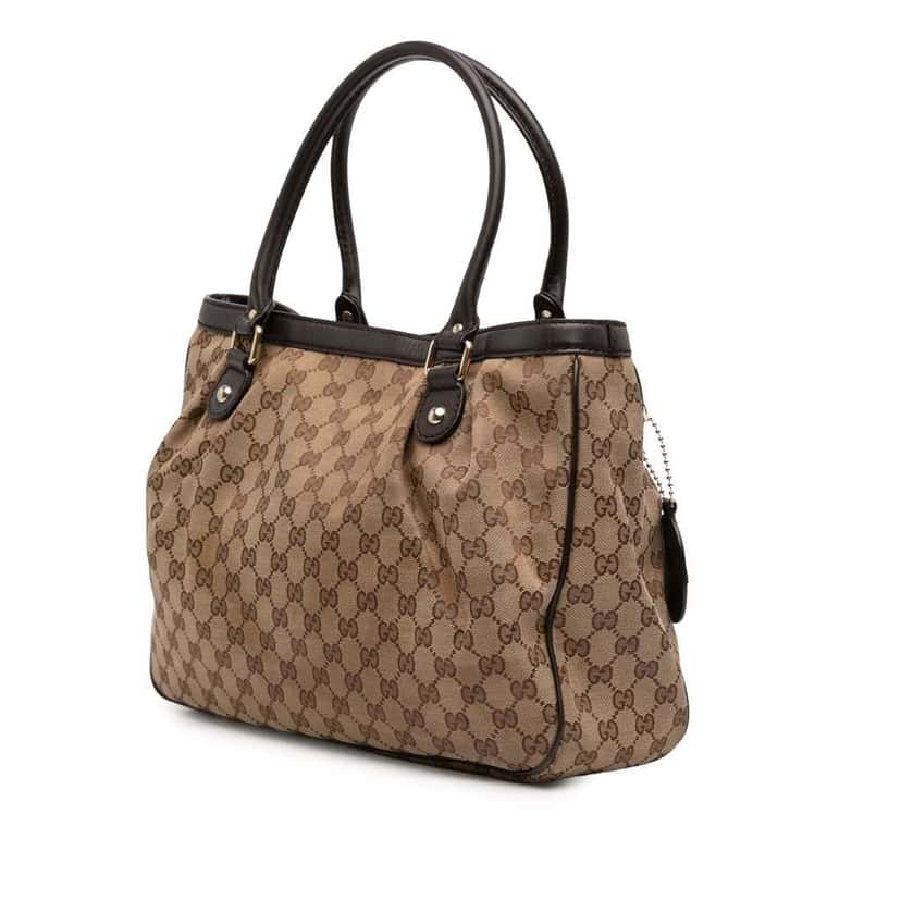 Gucci GG Canvas Sukey Tote Brown Canvas Good condition - Back View