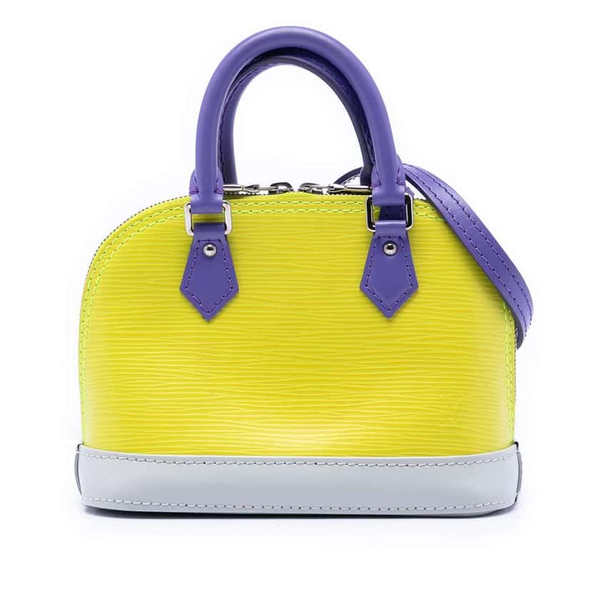 Louis Vuitton Epi Tricolor Nano Alma Yellow Leather Very good condition - Front View