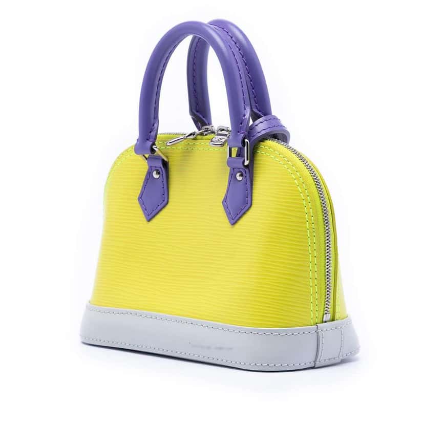 Louis Vuitton Epi Tricolor Nano Alma Yellow Leather Very good condition - Back View