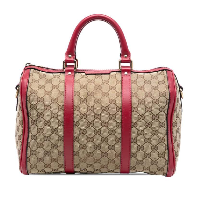 Gucci Medium GG Canvas Joy Boston Bag Brown Canvas Very good condition - Front View