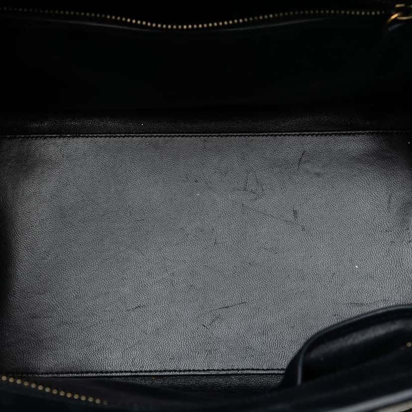 Celine Mini Tricolor Leather Luggage Tote White Leather Good condition - Model View