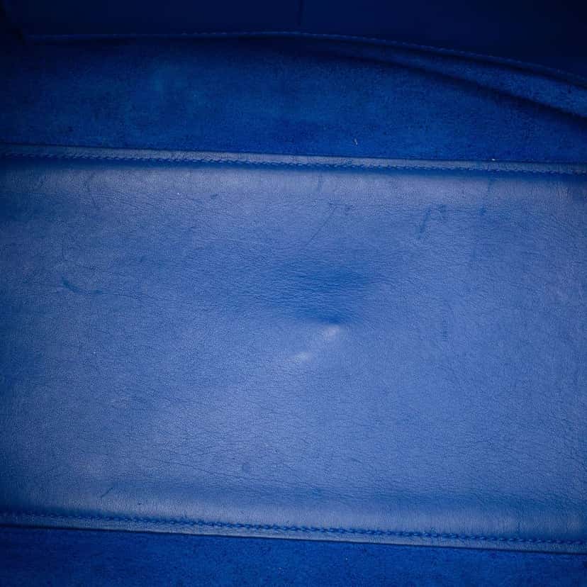 Saint Laurent Small Calfskin Cabas Chyc Satchel Blue Leather Very good condition - Model View