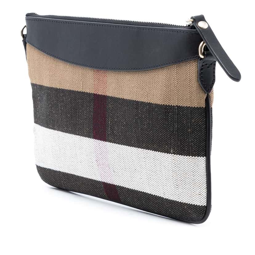 Burberry Mega Check Canvas Peyton Crossbody Brown Canvas Very good condition - Back View