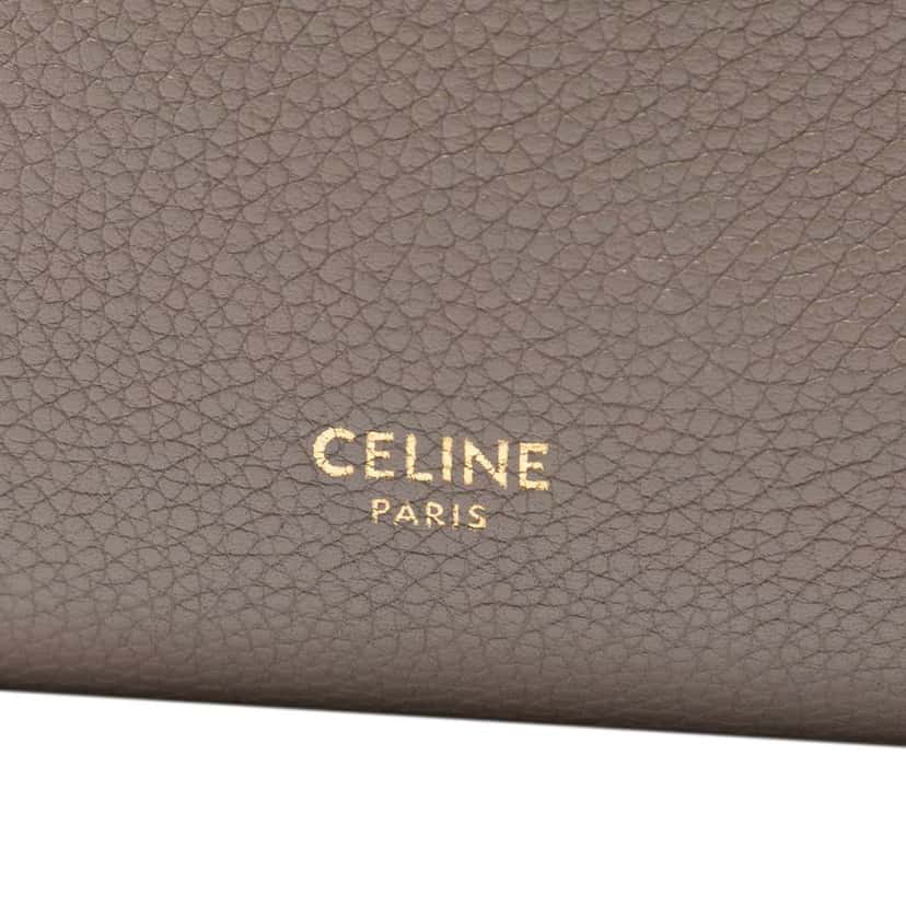 Celine Small Soft Grained Calfskin Seau Sangle Bucket Bag Brown Leather Good condition - Box View