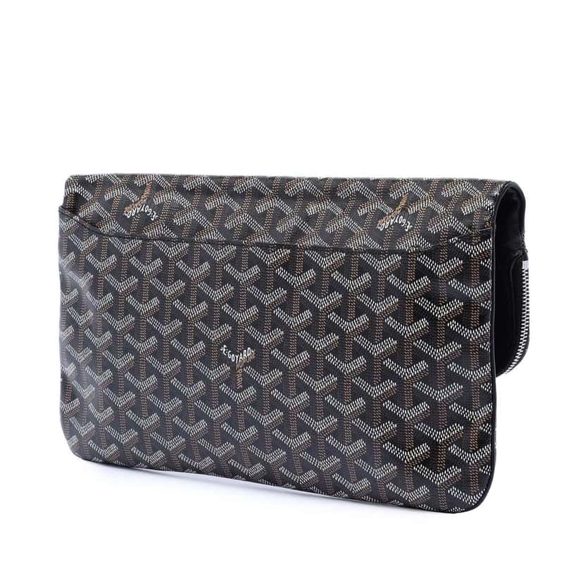 Goyard Goyardine Sainte Marie MM Black Canvas Very good condition - Back View