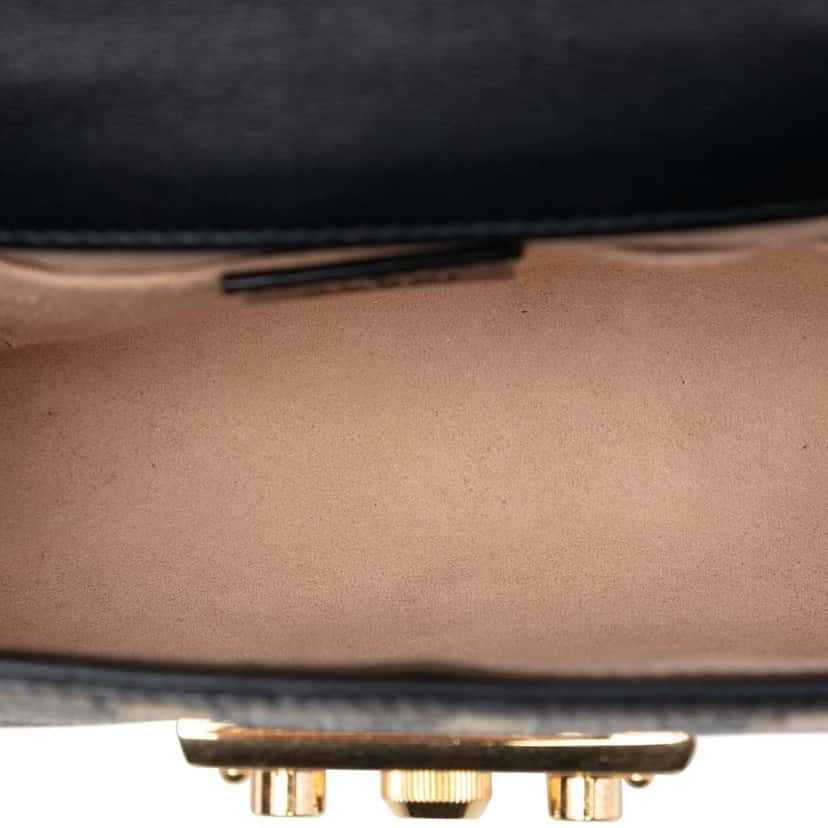 Gucci Small GG Supreme Bee Padlock Crossbody Brown Canvas Very good condition - Model View