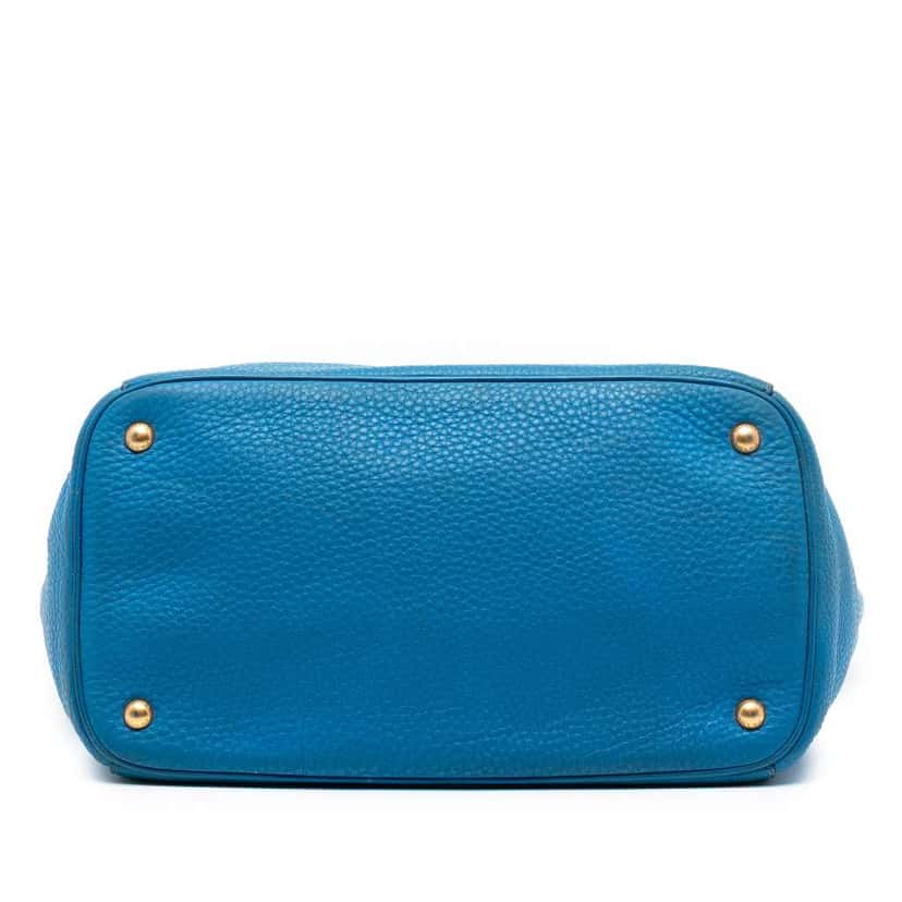 Prada Vitello Daino Open Convertible Tote Blue Leather Very good condition - Inside View
