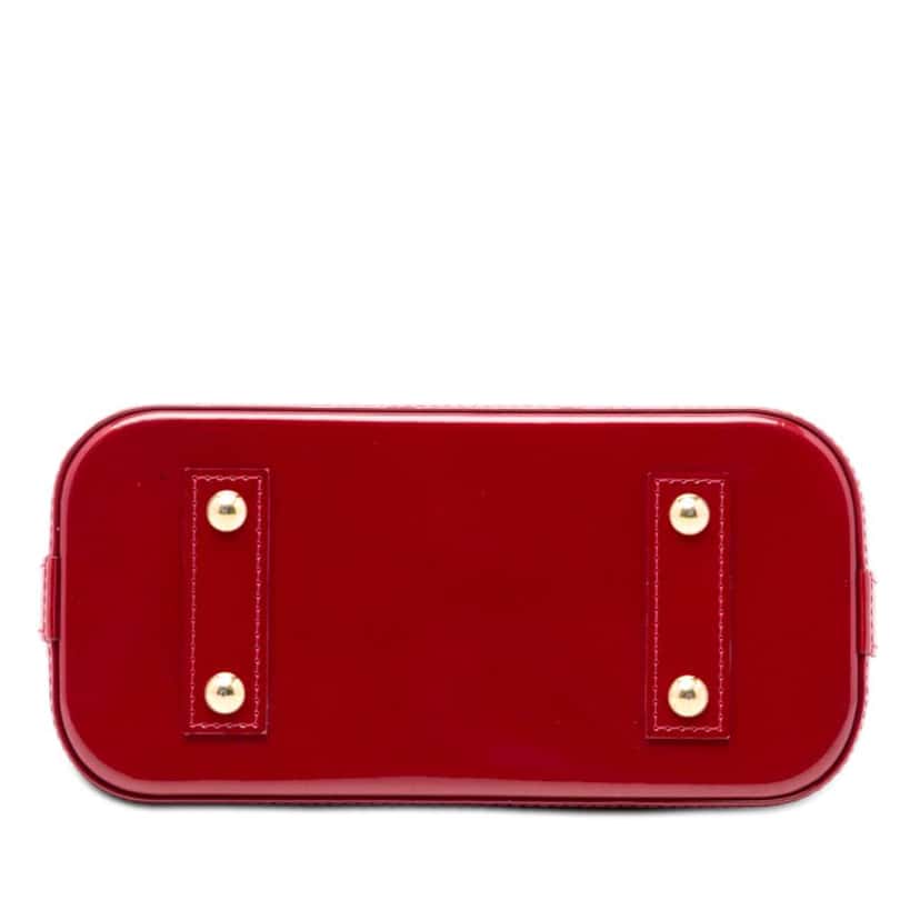 Louis Vuitton Monogram Vernis Rayures Alma BB Red Leather Very good condition - Inside View