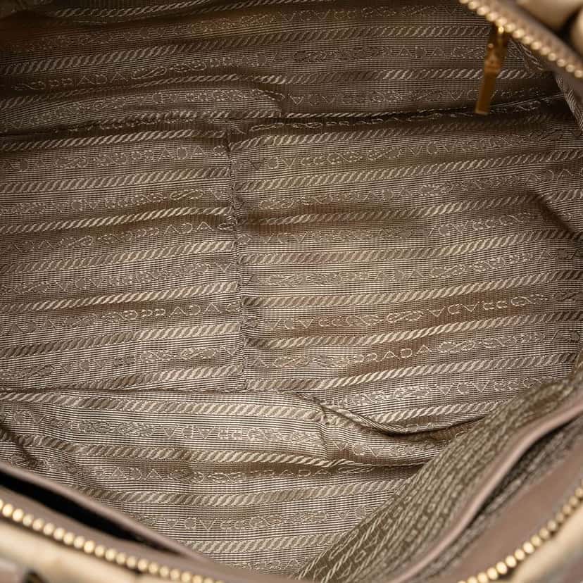 Prada Tessuto Gaufre Satchel Brown Good condition - Model View
