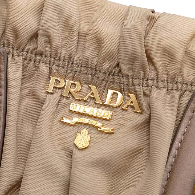 Prada Tessuto Gaufre Satchel Brown Good condition - Box View