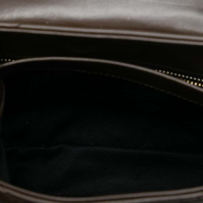 Saint Laurent Toy Matelasse Calfskin Monogram LouLou Crossbody Brown Leather Good condition - Model View