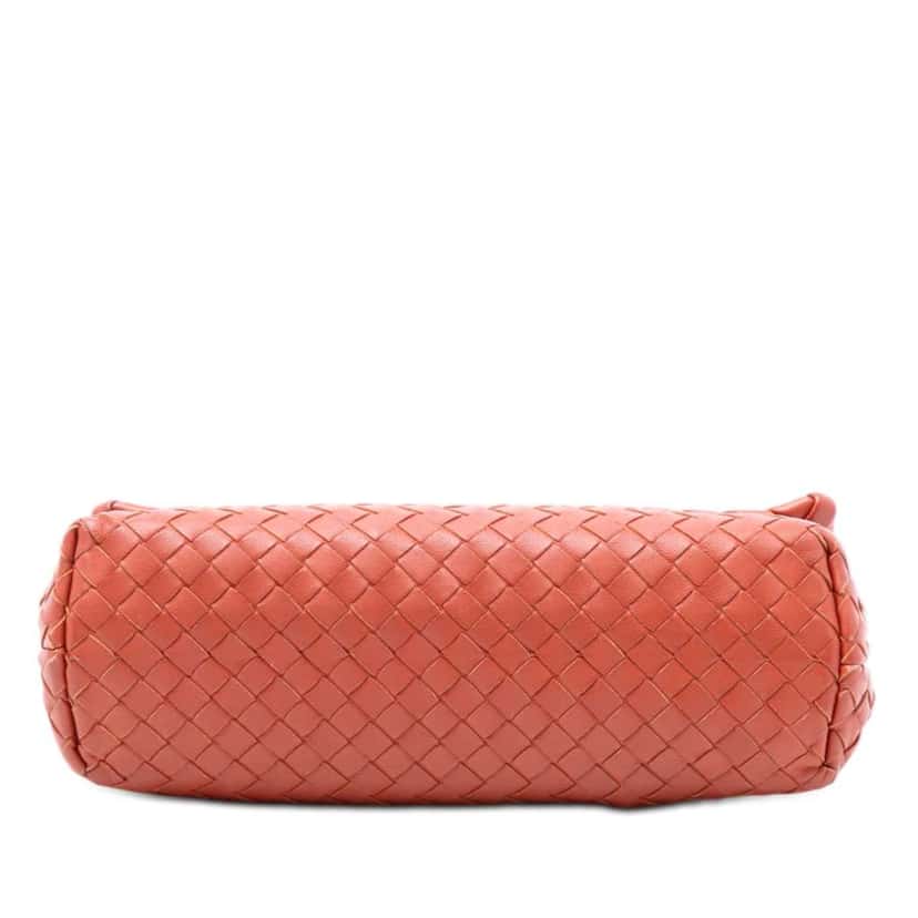 Bottega Veneta Small Nappa Intrecciato Olimpia Shoulder Bag Orange Leather Good condition - Inside View