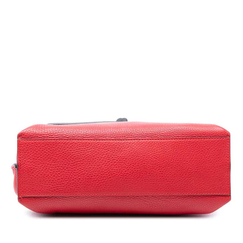Gucci Small Leather Bamboo Daily Satchel Red Leather Very good condition - Inside View