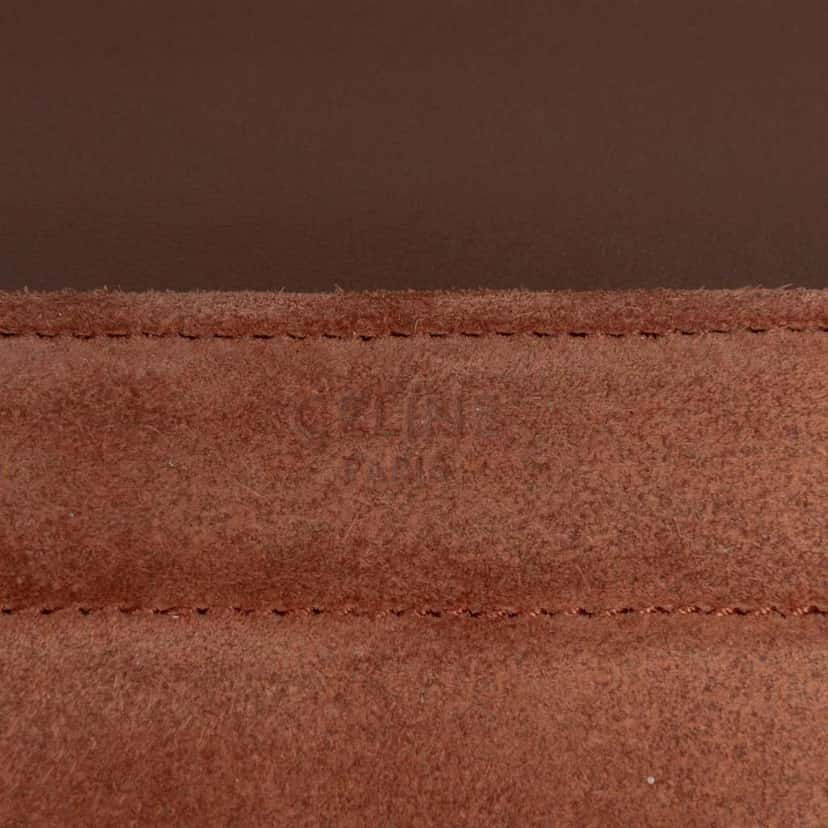 Celine Suede Monochrome Shoulder Bag Brown Leather Very good condition - Box View