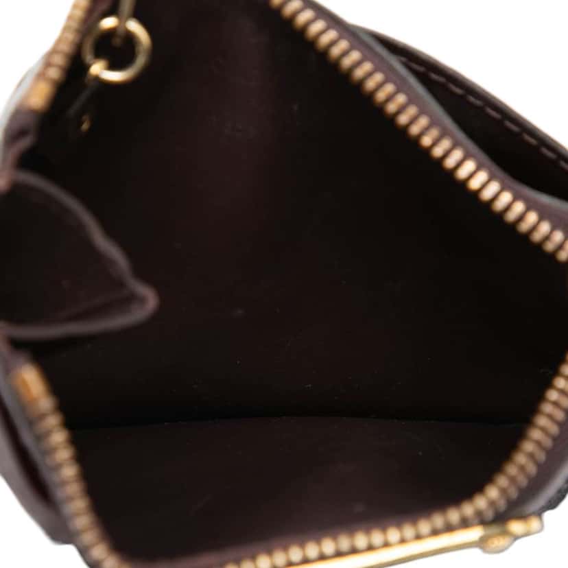Louis Vuitton Monogram Vernis Pochette Coin Pouch Red Leather Very good condition - Model View