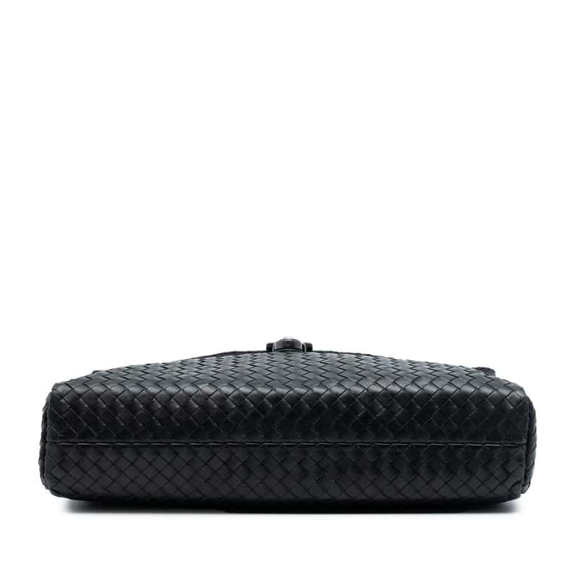 Bottega Veneta Nappa Intrecciato Business Bag Black Leather Good condition - Inside View