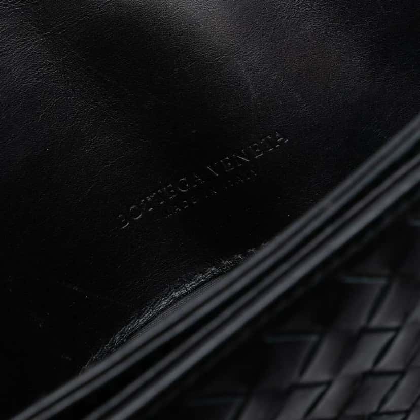 Bottega Veneta Nappa Intrecciato Business Bag Black Leather Good condition - Box View