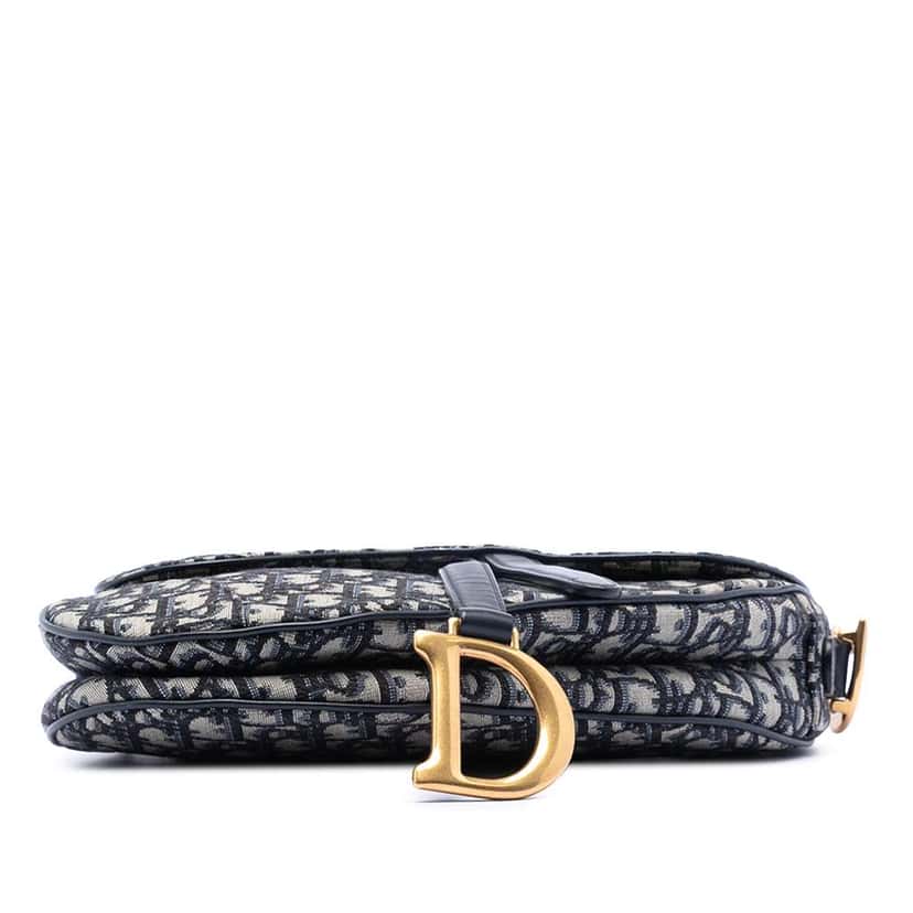 Dior Oblique Canvas Saddle Bag Blue Canvas Very good condition - Inside View
