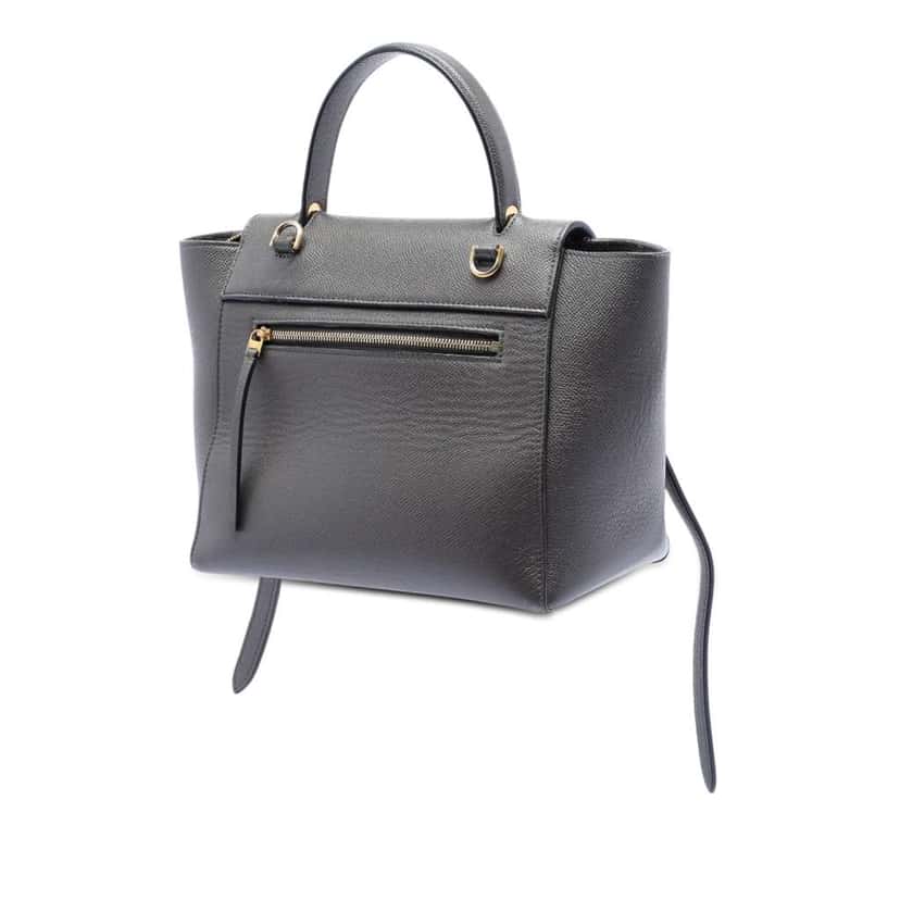 Celine Micro Grained Calfskin Belt Bag Black Leather Very good condition - Back View