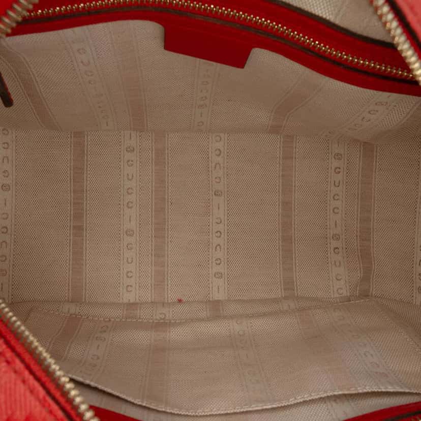 Gucci Diamante Bright Leather Satchel Red Leather Very good condition - Model View