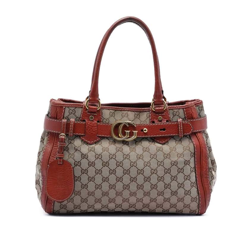 Gucci GG Canvas Running Tote Brown Canvas Good condition - Front View