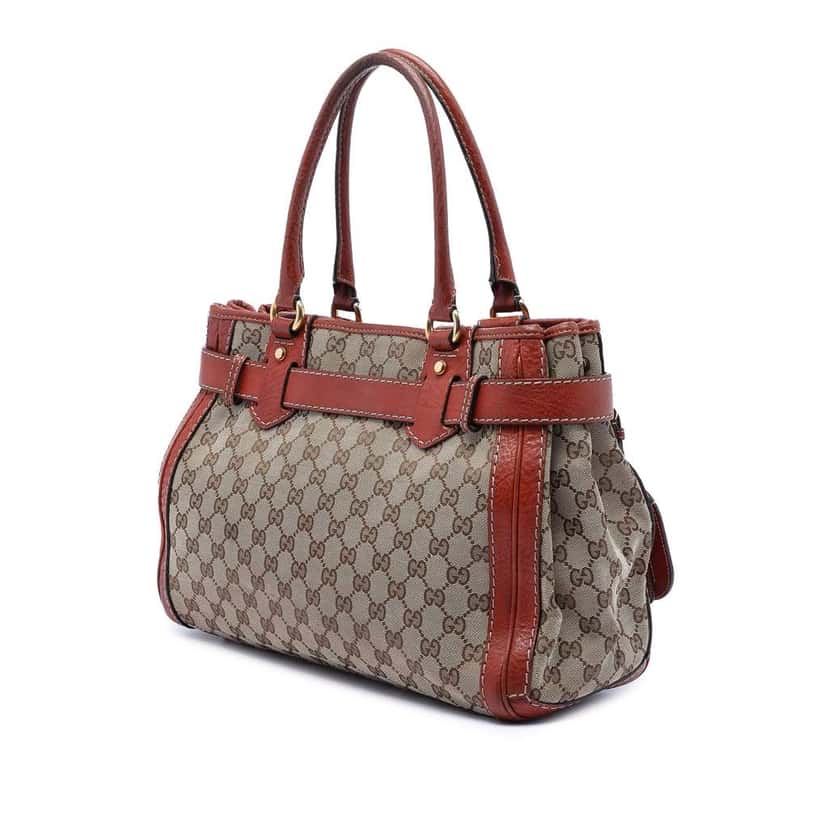 Gucci GG Canvas Running Tote Brown Canvas Good condition - Back View