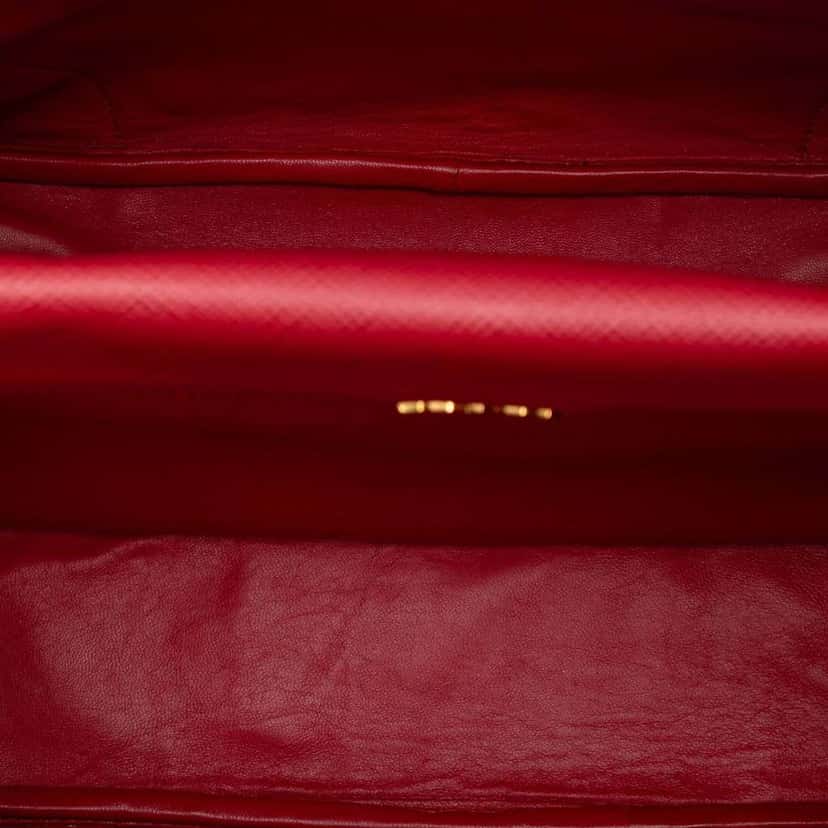 Prada Large Canapa and Saffiano Double Satchel Brown Canvas Very good condition - Model View