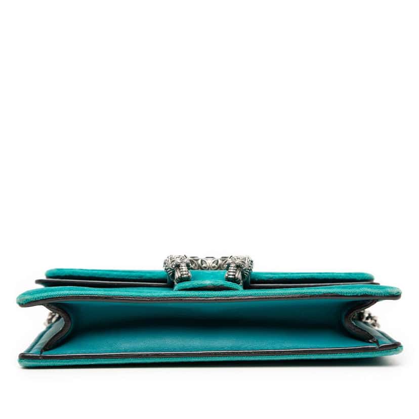 Gucci Mini Velvet Dionysus Crossbody Blue Velvet Very good condition - Inside View