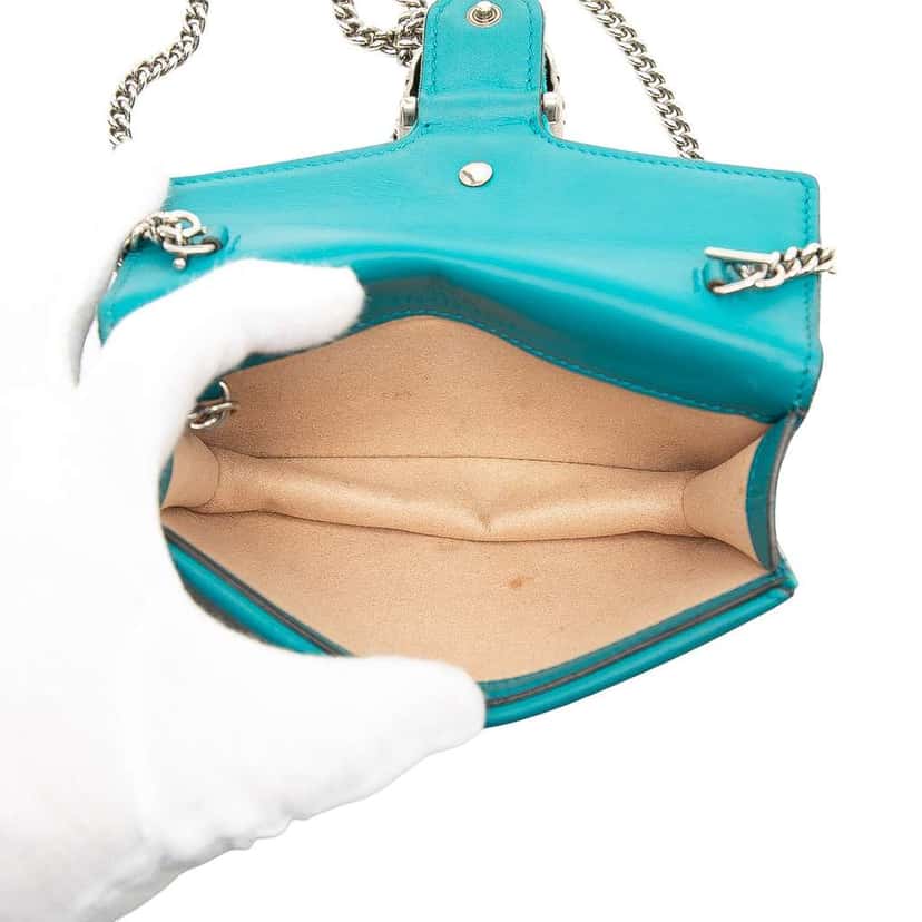 Gucci Mini Velvet Dionysus Crossbody Blue Velvet Very good condition - Model View