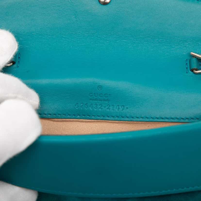 Gucci Mini Velvet Dionysus Crossbody Blue Velvet Very good condition - Box View
