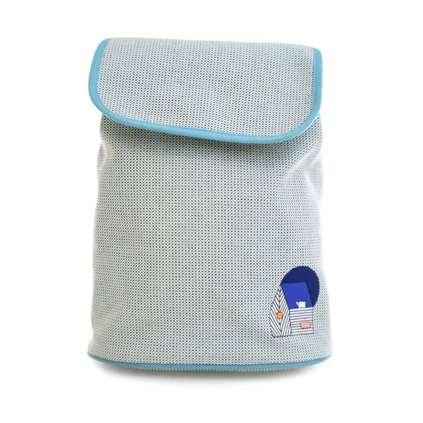 Hermès Canvas Les Cabanes Backpack Blue Canvas Very good condition - Front View