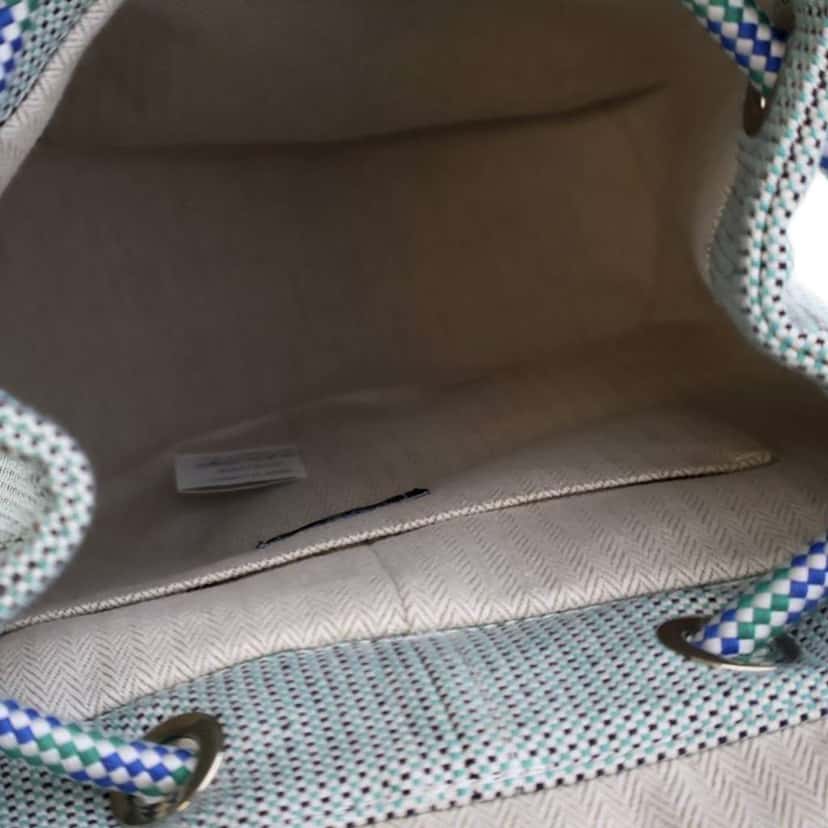 Hermès Canvas Les Cabanes Backpack Blue Canvas Very good condition - Box View