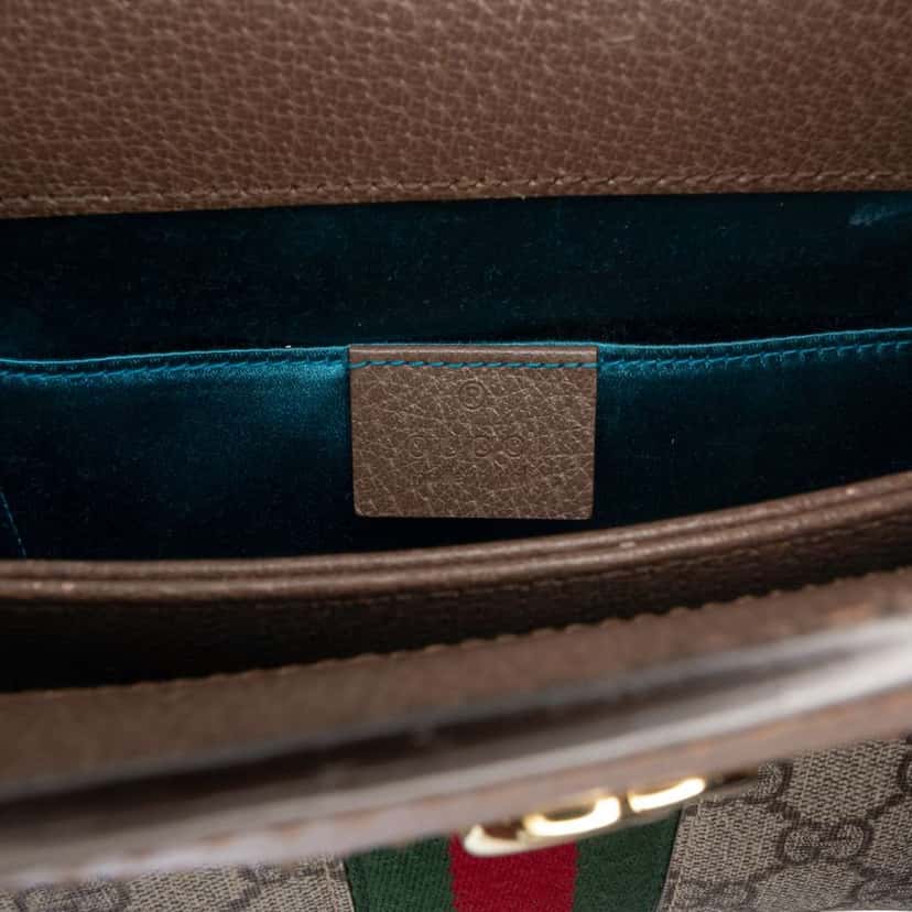 Gucci Small GG Supreme Web Ophidia Chain Crossbody Brown Canvas Very good condition - Box View