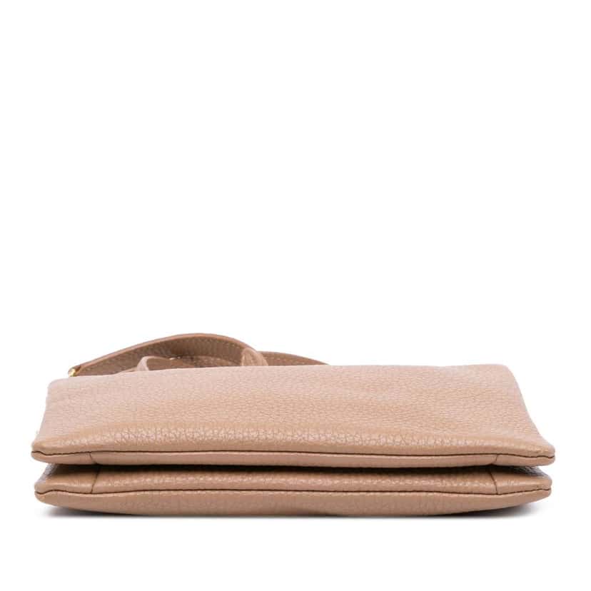 Miu Miu Goatskin Madras Crossbody Brown Leather Good condition - Inside View