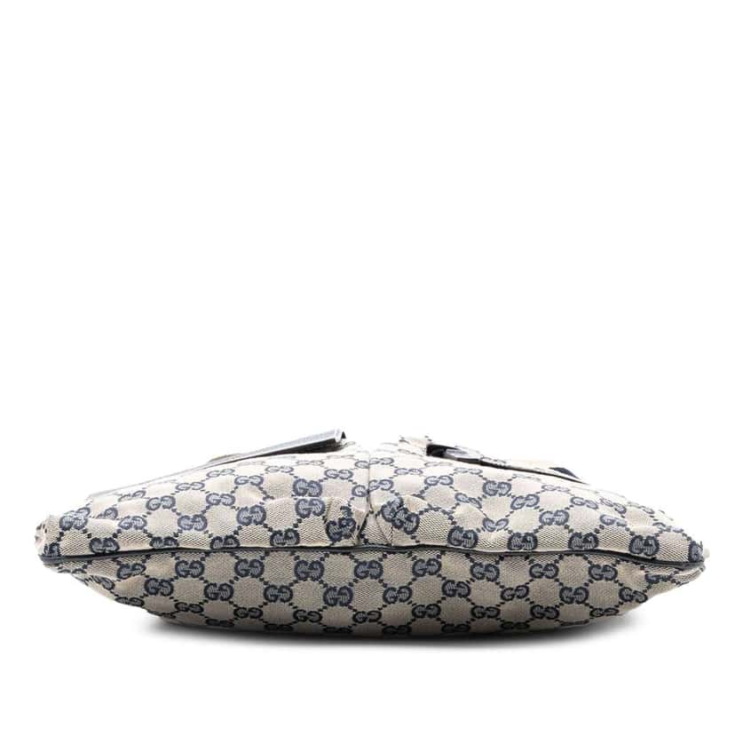 Gucci GG Canvas Web Double Pocket Crossbody Grey Canvas Good condition - Inside View