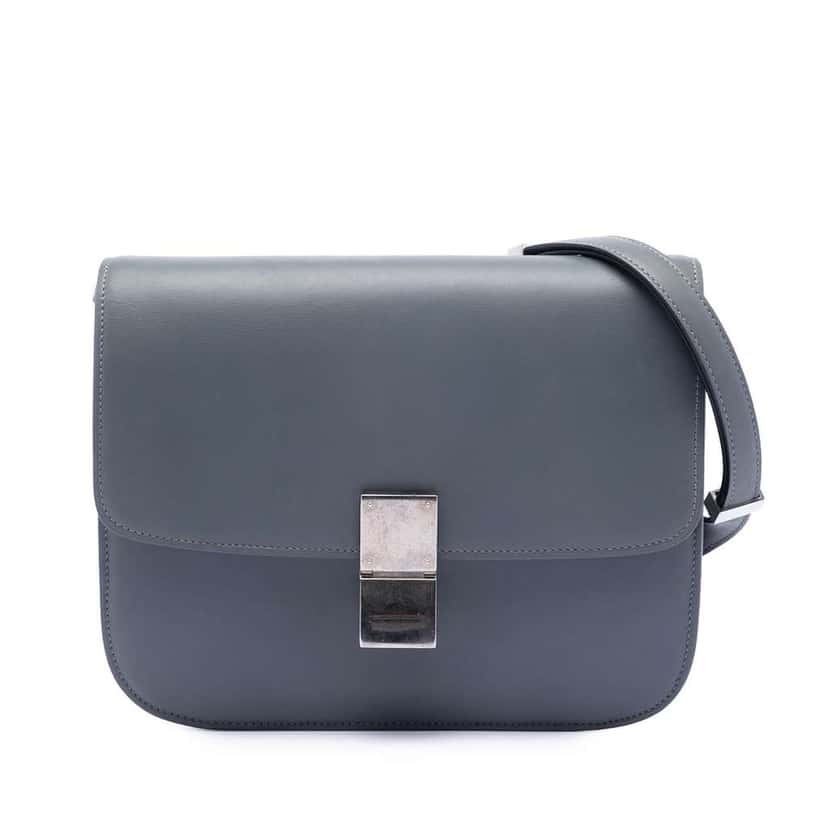 Celine Medium Calfskin Classic Grey Leather Good condition - Front View