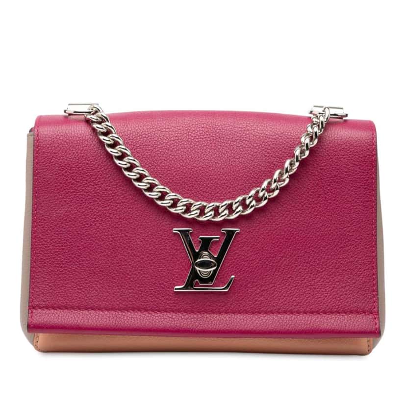 Louis Vuitton Tricolor Leather Lockme II BB Purple Leather Very good condition - Front View