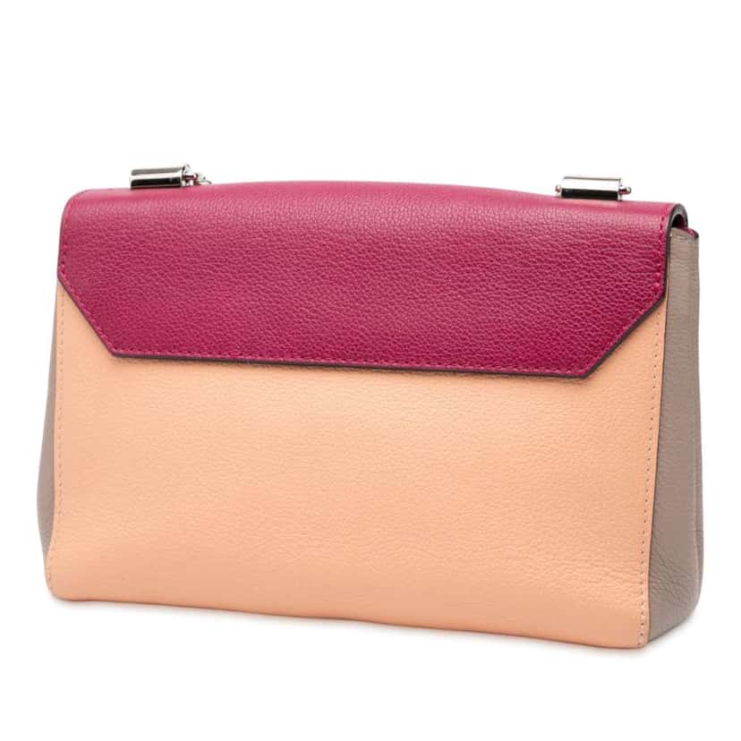 Louis Vuitton Tricolor Leather Lockme II BB Purple Leather Very good condition - Back View
