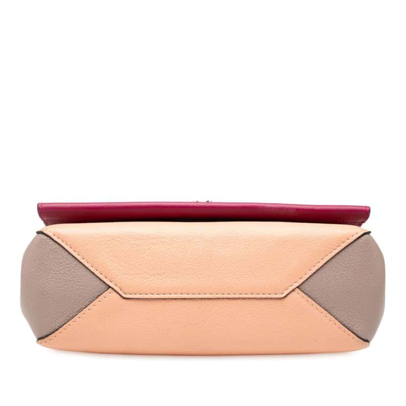 Louis Vuitton Tricolor Leather Lockme II BB Purple Leather Very good condition - Inside View