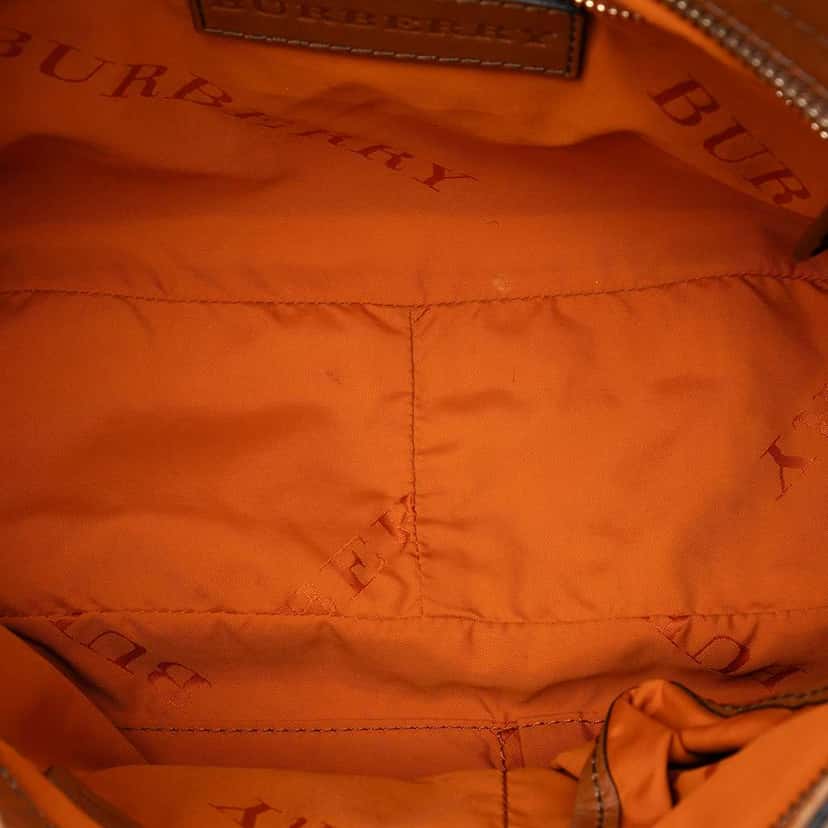 Burberry Mega Check Canvas and Leather Belted Crossbody Brown Canvas Good condition - Model View